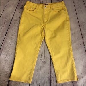 Chaps Yellow Cropped Jeans